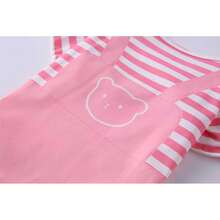 1pc Suspender Bear Pet Dog Clothes, For Spring & Autumn - Baby Pink - View 5