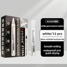 Round/Chisel Tip Permanent Marker Pens, Multi-Color Oil-Based Waterproof & Fade-Resistant Markers, Smooth Writing Comfortable Large Capacity Quick-Drying, Suitable For Logistics, Office, Paper, Glass, Ceramic, Metal Surfaces - Round-tipped/blade-tipped Marker - View 23