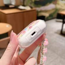 1 chiếc ốp tai nghe vẽ tranh sơn dầu hoa có mặt dây chuyền, tương thích với tai nghe không dây OPPO Enco Air4i/R4/Air4 New Sound Edition/Air4Pro/R3Pro/Air 5Pro/Clip2/Free4/Enco4. - Tranh sơn dầu hoa - Xem 5