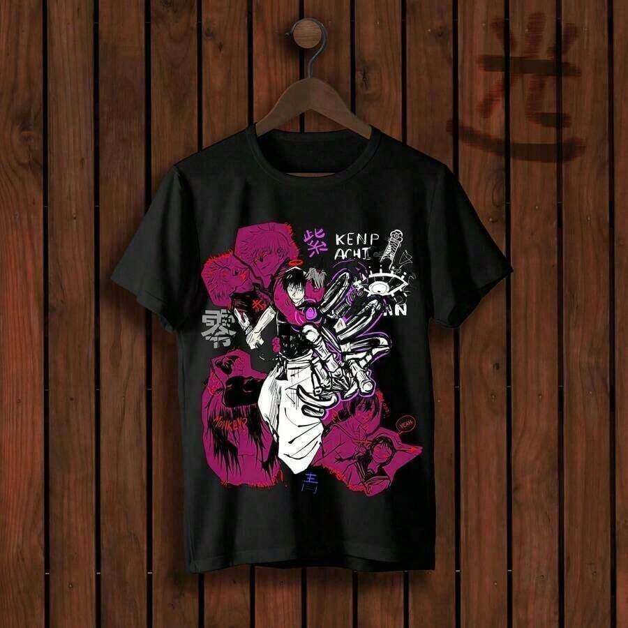 1 pieza Camiseta de manga corta con estampado de chica gato pastel de anime, cuello redondo, estilo casual, tallas grandes, ropa de estilo business casual, diseño de personaje lindo, inspiración Y2K, corte regular, adecuada para todas las estaciones, se puede lavar en secadora, 180g, 100% algodón. |   Diseño exquisito |   Suelto y cómodo |   Fácil de combinar | - Negro 11 - Ver 1