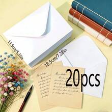Minimalist Retro Kraft Paper Envelopes, Blank Greeting Cards, Invitations, Holiday Postcards - Rectangle - View 12