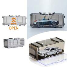 1:64 Scale Acrylic Car Display Case, Multi-Layer Assembly Storage Cabinet, Model Display Rack, Collectible Gift, Cars Not Included, Available In Packs Of 1, 3, 4 Or 5. - 1 White Piece - View 3