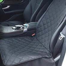 Front Seat Cover / Pet Car Seat Protector / Foldable & Easy To Clean / Convenient Storage / Suitable For Cars, Trucks And SUVs Front Seat Universal Size - Black - View 4