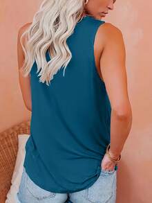 Summer Outfits For WomenPlus Size Sun Print Tank Top, Casual Crew Neck Sleeveless Tank Top For Summer, Women's Plus Size ClothingLoose And Comfortablesummer Tops For Women - 白色 - 查看 9