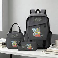 Miniso Bộ 3 món Minions Show Me That Smile màu xám gồm balo, túi đựng laptop, túi giữ nhiệt và hộp bút, thích hợp cho văn phòng, học tập và du lịch. - Xám - Xem 4