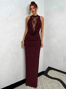 Women Midi Dresses - 紫紅色 - 查看 2