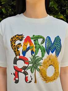 Cool T-Shirt, Aesthetic Casual Wear, Loose Fit, Baggy Style, Women's Summer T-Shirt, Y2k, Short Sleeve, With Fruit Graphic Print, Short Sleeve Fashion. - 白色 2 - 查看 7