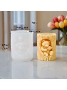 Khuôn silicon đa năng tự làm hình gấu mật ong dùng trong liệu pháp hương thơm. - Con gấu - Xem 3
