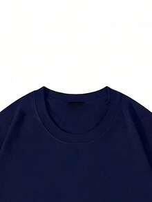 New Women's Daily Casual Short Sleeve T-Shirt, Tomato Print Jumpsuit, Home Casual Short Sleeve Top - Navy Blue - View 4