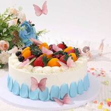 40pcs Edible Butterfly Cake Decorations, Wafer Paper Butterfly Cupcake Toppers, Wedding Birthday Party Cake Decor - View 3
