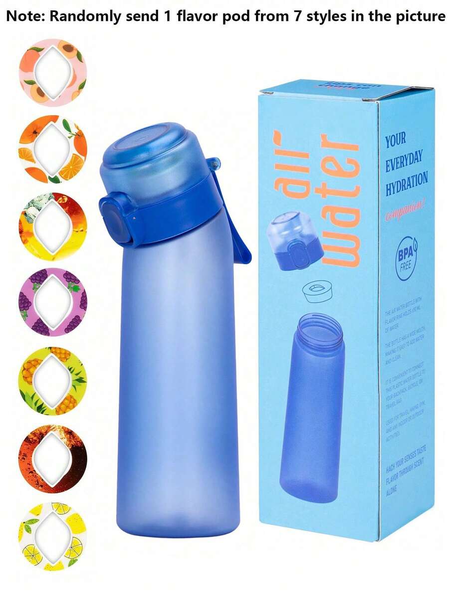 1pc Colorful Box Sports Water Bottle Set, Includes 1 Random Oval-Shaped Flavor Capsule, Fruit Drink Flavor Capsule, Outdoor Sports Creative Water Bottle Flavor Capsule, Suitable For Fitness And Outdoor Activities, Suitable As Gift For Boys And Girls, 1 Random Flavor Out Of 7 Flavors - Multicolor - View 1