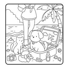 舒適時光:成人與青少年著色本,以女孩、男孩和寵物在放鬆時刻與休閒時光為主題(可愛簡單著色) - 填色本 - 查看 6