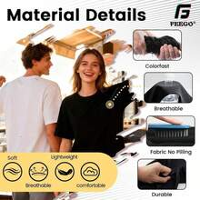 Free Shipping | Men's Square Cut Crew Neck T-Shirt With Christian Faith Letter Print, Casual Streetwear, White Short Sleeve Everyday T-Shirt, All Season Crew Neck T-Shirt, Fun Graphic Tee 4L8R QENS - 黑色 - 查看 6