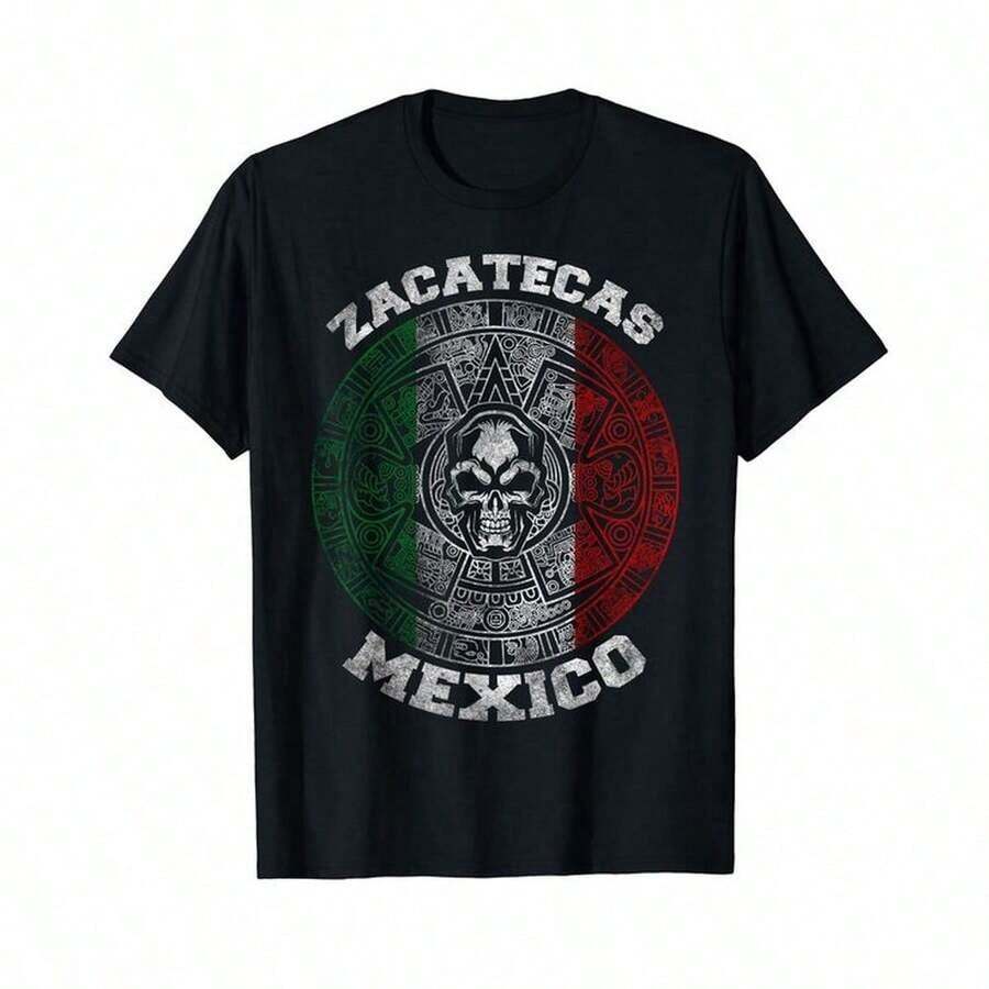 C1AmiS1eta Sixth Cycle Tops _ C1Alendario A1zteC1A de ZaC1AteC1As, C1Alavera Maya_ C1AmiS1eta con el símB1Olo del orgullo mexiC1Ano_ Color_ Negro_ Talla_ VariasEsta camiseta básica de algodón puro para mujer de 6405 g es suave y cómoda al tacto. Es apta para todo tipo de cuerpo, tanto para hombres como para mujeres. Su tejido resistente permite estampar diversos estampados, ofreciendo una sensación suave y una gran durabilidad. También es una chaqueta ligera ideal para que las mujeres la usen en cualquier estación del año y en diversas ocasiones. 2026 - Negro - Ver 1