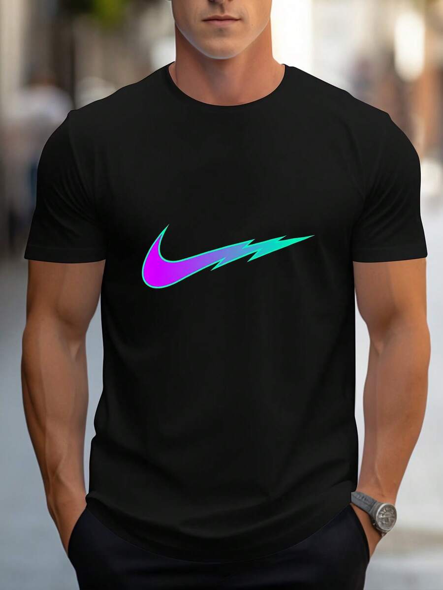 Camisetas masculinas - Preto - Ver 1