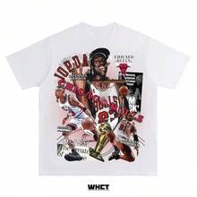 WHCT Retro Short Sleeve Sports Jersey, Vintage Edition, Bulls Big Three, Pippen, Rodman, American Youth Basketball - 白色 - 查看 1