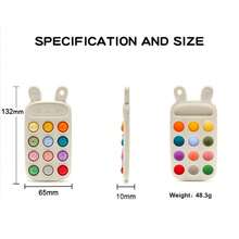 Baby Silicone Cartoon Bear Squeeze Toy, Teething Stick To Exercise Infant Fine Motor Skills - Multicolor - View 2