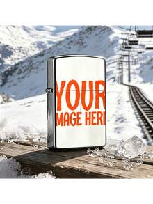 Creative DIY Custom Lighter, Suitable For Standard Size, Supports Photo And Text Laser Engraving, Personalized Metal Casing, A Unique Gift For Boyfriend Or Father - Printing - View 4