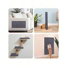 1pc Trimmable Cat Scratching Mat, 200x40cm Self-Adhesive Cat Scratch Wall Protector, Anti-Scratch Wear-Resistant Non-Shedding, Ideal Cat Toy And Scratching Post - 200cm X 40cm - View 9