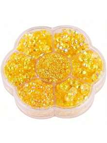 每盒5000顆，2mm、3mm、4mm、5mm、6mm共5種尺寸。花形盒裝平底水晶水鑽，多色水晶寶石，珠寶珠飾，玻璃藝術貼紙。適用於衣服、包包、鞋子、杯子、手機殼、手工藝品和DIY裝飾 - 5000件 - 查看 19