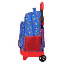 Safta | School Backpack With Wheels Disney Mickey Mouse Carro Evolution Removable High, Ergonomic Padded Back And Shoulder Straps, Double Zipper, Front And Side Bottle Holder Pockets, Blue/Red - Option 6 - View 4