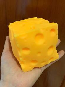 1pc Squeeze Cheese - Extra Large Soft Cheese Block | 4.25 Inch Giant Stress Ball - Sunny Day Entertainment - View 4