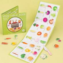 Children's Early Education Magnetic Book, Vegetable, Fruit, Animal, Transportation, Ocean Cognitive Puzzle Toys For Boys And Girls - Multicolor - View 8