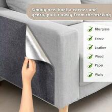 1pc Trimmable Cat Scratching Mat, 200x40cm Self-Adhesive Cat Scratch Wall Protector, Anti-Scratch Wear-Resistant Non-Shedding, Ideal Cat Toy And Scratching Post - 200cm X 40cm - View 6
