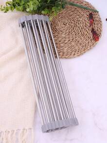 Brodark Giá để chén đĩa gấp gọn bằng thép không gỉ, giá phơi chén đĩa treo tường, tiết kiệm không gian mặt bàn, giải pháp lưu trữ nhà bếp hiện đại tối giản. - Xám - Xem 5