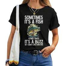 Cool Fishing T-Shirt For Women Fisherwomen - Black - View 1
