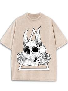 New 2026 Model, 100% Washed Cotton, Urban Casual Style, Suitable For Parties Or Festivals, Soft And Breathable Fabric, Modern Print Design, Unisex, Lightweight And Comfortable To Wear, Vintage Fashion Design. - 黑色 - 查看 6