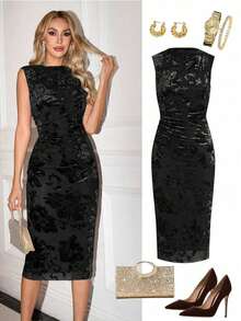 Women Midi Dresses - Negro 2 - View 12