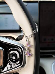 Colgante de cadena para colgar en el coche con diseño de mariposa - A - Ver 3