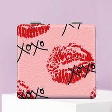 1 pieza Espejo de maquillaje portátil de la serie Y2K, espejo de maquillaje de aumento 2X, espejo de maquillaje plegable y ligero de doble cara, espejo de maquillaje de viaje mini - Multicolor - Ver 17