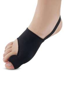 1 Pair Adjustable Elastic Black Toe Separator Socks, Unisex Invisible Big Toe Socks - Suitable For Night Use, Hiking, Camping, Perfect Gift For Christmas And New Year - Black - View 7