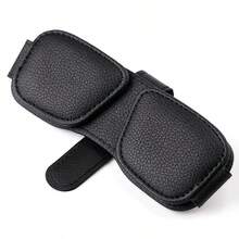 1 chiếc kẹp kính xe hơi đa năng từ tính, kẹp đựng thẻ bằng da, kẹp kính thời trang gắn trên tấm che nắng. - kẹp kính - Xem 11