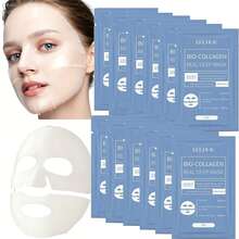 EELHOE 16pcs BioCollagen Real Deep Moisturizing Mask Anti-Wrinkle Lifting Face Mask With Hydrolyze Collagen Soluble Collagen Sheet Mask - Collagen - View 3