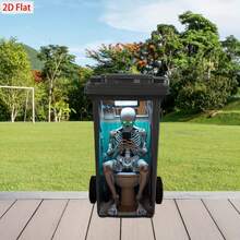 1 buah Stiker Tempat Sampah Bertema Robot Tengkorak 2D Datar Perekat Diri, Tahan Air, Stiker Dekorasi Tahan Air Perekat Diri PVC, Mudah Dikupas dan Ditempel, Cocok untuk Dekorasi Dinding Rumah, Dapur, Dekorasi Tempat Sampah, Pengorganisasian Rumah, Penyimpanan Dapur - A - View 11