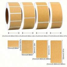 800pcs Self-Adhesive Handwritten Durable Waterproof Corrugated Paper Sealing Label Stickers - Suitable For Packaging, Labeling And Organizing. Packaging Labels | Natural Appearance | Waterproof Stickers, Can Labels, Food Labels - Multicolor - View 12