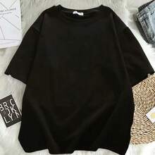 Women's T-Shirt With Watermelon And Coffee Print, 90s Style, Cute Short Sleeve T-Shirt, Women's Clothing, Streetwear With Graphic Design. - 黑色 - 查看 2