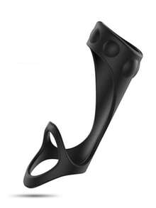 Silicone Cock Rings Double Penis Ring Sleeve Male Long Lasting Sex Toys For Men Masturbation - one-size - View 6