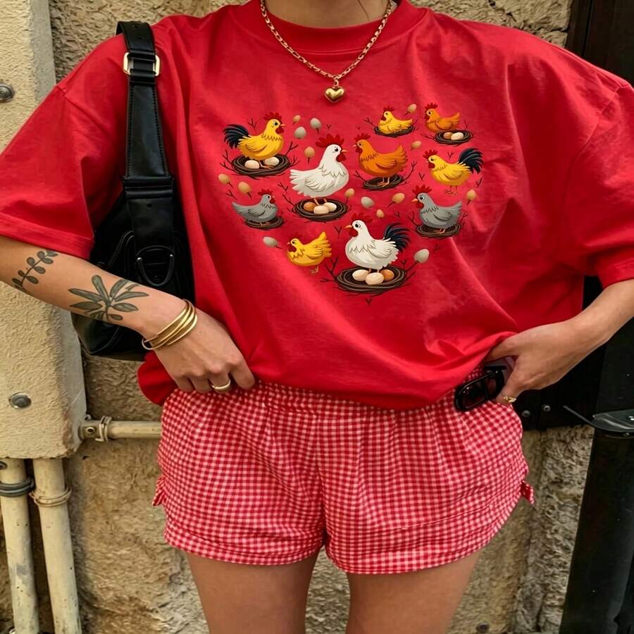 Cute Daily Casual Graphic T-Shirt 100% Cotton Oversized Soft Breathable Casual Crewneck Short Sleeve Top Aesthetic Daily Fashion Lovers Casual Wearers Trendy Basic Vintage Minimalist Style Gift Givers