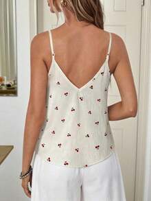Top de tirantes casual con estampado de plantas para mujer, top de verano para vacaciones, top de verano para mujer, top tipo camiseta de verano casual, top tropical de verano, top casual de verano para mujer, top tipo camiseta de verano para mujer, - Multicolor - Ver 2