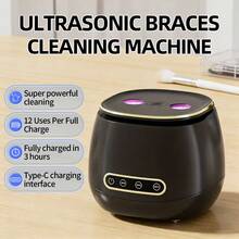New Ultrasonic Denture Cleaner, UV Sterilization, Home Jewelry Retainer Invisible Braces Small Cleaning Device - Multicolor - View 7