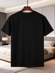 Women's Oversized T-Shirt With Retro Graphic Print, 'Make Me' Typography Design, Casual Everyday Top, Loose Fit, Machine Washable, Stylish Women's Top | Pure Cotton Casual Everyday Top - 黑色 - 查看 3