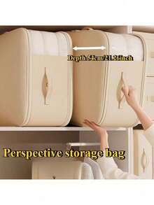 Extra Large Portable Compression Storage Bag, Ultra Large Capacity Space Compression Storage Bag - Zipper Closure, Durable Nylon Clothing And Bedding Travel Organizer Bag - Stackable Home Moving Storage Bag, Clothes, Comforters, Pillows, Sofa Cushions, Bedding Space-Saving Organizer Bag - Suitable For Bedroom And Living Room, Closet And Under Bed Efficient Space Optimization - Multicolor - View 1