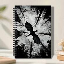 1pc Dragon Spiral Notebook - College Ruled, Mystical Dragon & Forest Pattern Design, High-Quality Paper Suitable For Office, School, Art, Spiral Binding - Perfect Gift For Friends, Teachers, Students, Creative Journal, Atmospheric Illustration, Vibrant Painting - B - View 4