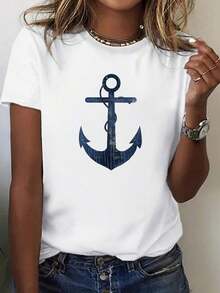 Camiseta de Mujer para el Día de San Patricio, Camiseta Retro con Trébol de la Suerte, Ropa de Mujer, Camiseta Gráfica para el Día de San Patricio, Ropa Casual para Todas las Temporadas, Cómoda, Suave, Manga Corta, Cuello Redondo, 100% Algodón - Blanco - Ver 1