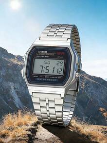 Casio 男士經典電子錶 不鏽鋼錶帶 休閒運動風 適合日常配戴 A159W-N1 男錶 - 均碼 - 查看 6