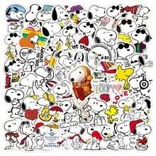 SNOOPY 一套/50张涂鸦贴纸，可贴于水杯、行李箱、笔记本电脑、手提包等处，防水材质，是送给粉丝、家人和朋友的完美小礼物，也是清凉的夏季挂件，是送给朋友/情侣的理想礼物，更添夏日气息，是日常搭配的理想之选。 - 彩色 - 查看 2